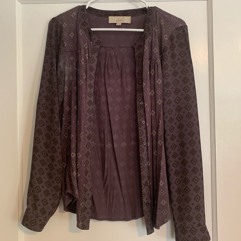 Loft button down blouse